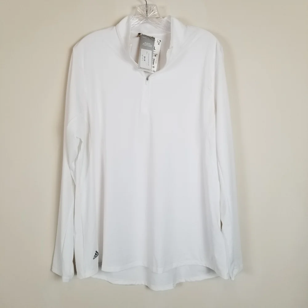 Adidas Long Sleeve Golf Polo Shirt Top UPF 50 Size 2XL NWT - Picture 1 of 6